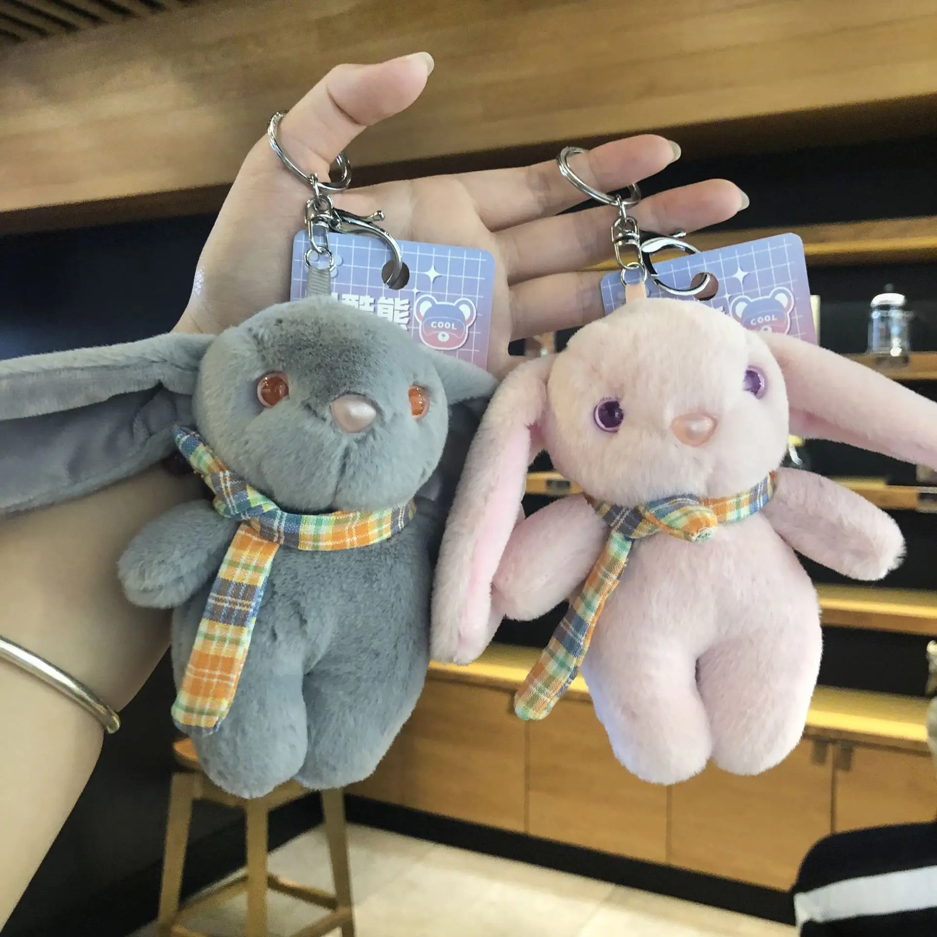 

Милый брелок-кролик ragdoll, аксессуары, брелок-подвеска в виде мультяшной куклы, брелок на день рождения, Рождество, модный подарок