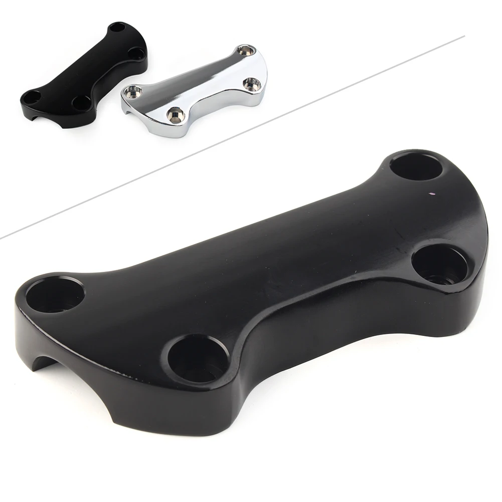 

1Pcs Black Motorcycle Smooth Handlebar Riser Top Clamp For Harley Davidson Dyna Softail Sportster 1" Bars