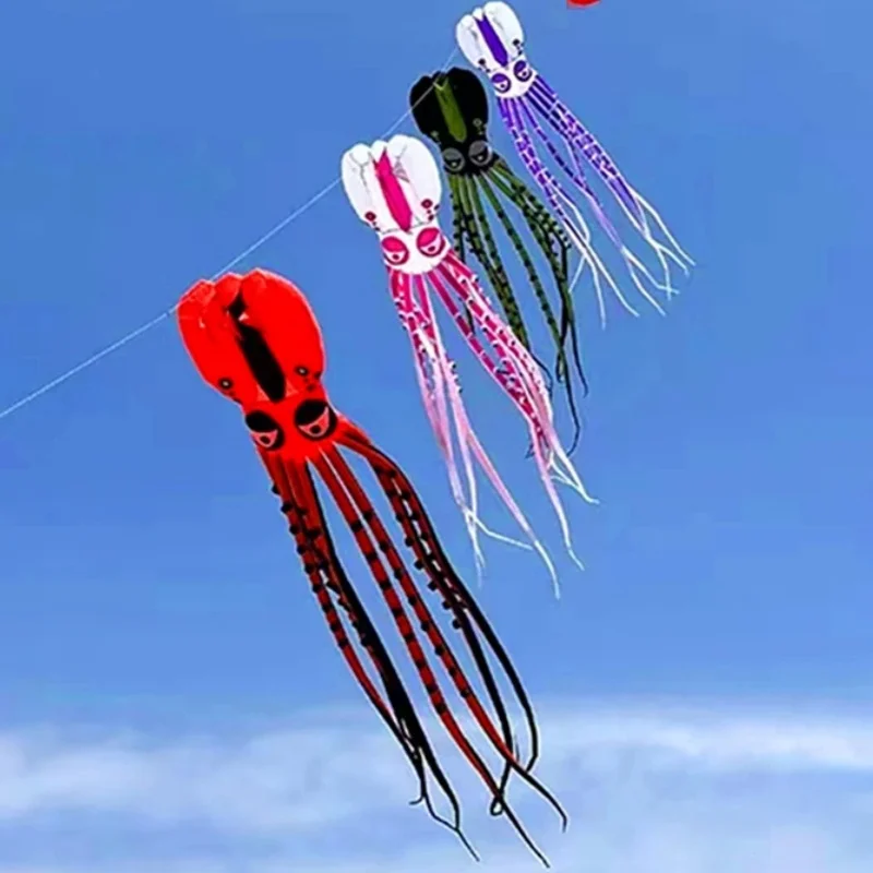 

Free Shipping 20m Octopus kites inflatable toys parachute kite flying adult wooden kite outdoor games for children parachute toy