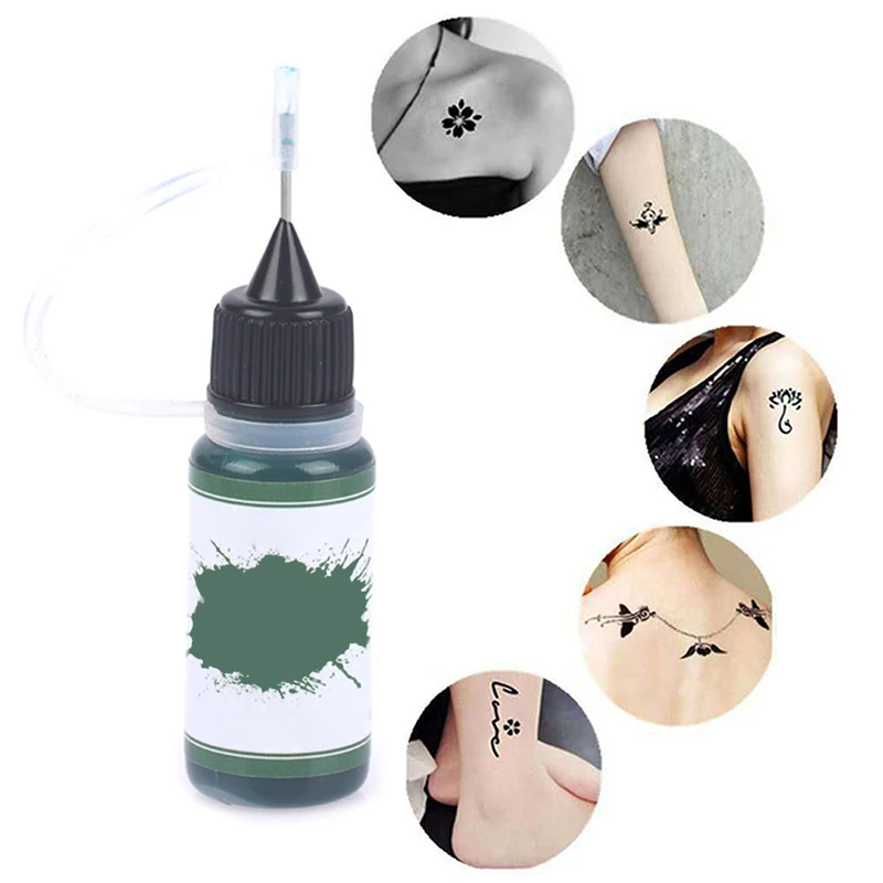 10ml Temporary Henna Tattoo Juice Ink Natural Organic Fruit Gel For Body Paint Lasting Safe Waterproof DIY Tattoo Paste 6 Colors