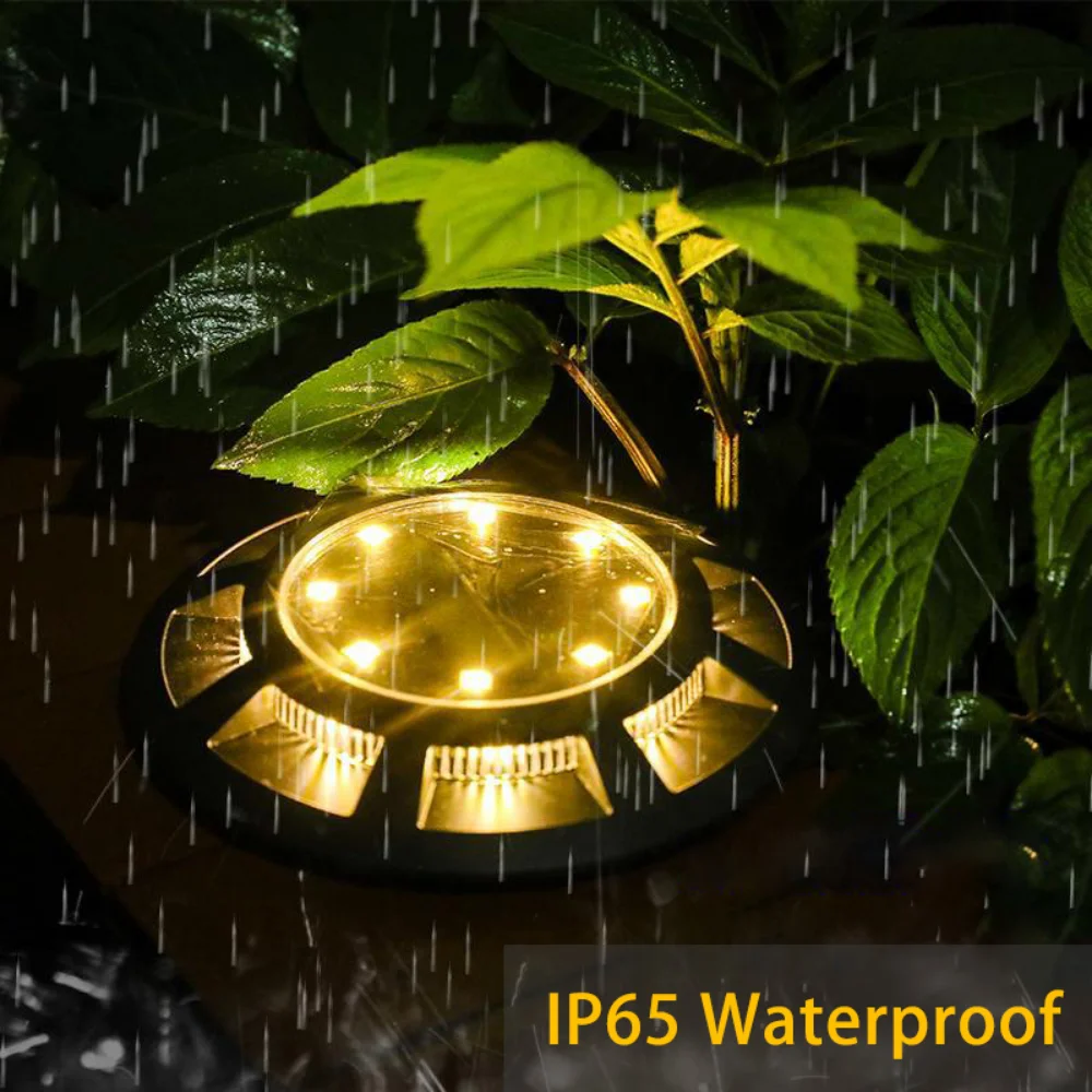 Outdoor Solar Powered Ground Light IP65 Waterproof 16 LED Buried Lights Deck Yard Driveway Lawn Garden Decoration Lamp ip65 led solar lamp waterproof outdoor lights step stair fence sunshine powered solar deck light decoration courtyard led lamp
