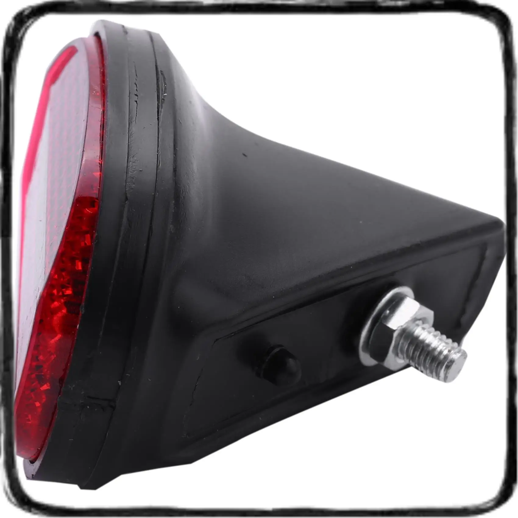 NEW-1 Pcs 자전거 후면 테일 펜더 리플렉터 머드 가드 타원형 경고 레드 블랙