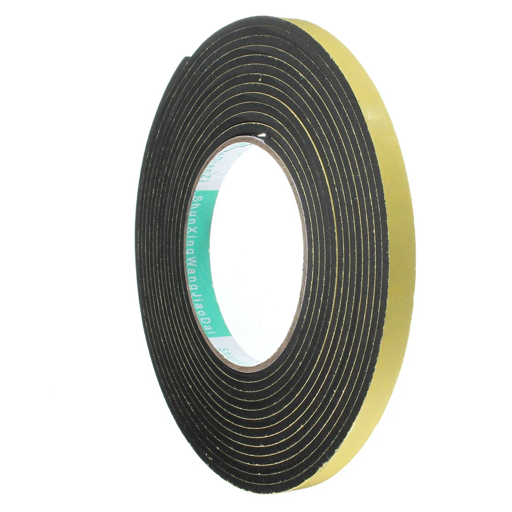 Door Seal Strip Window Seal Strip Sealing Strip Tape Rubber Seal Strip 5M 3/2x10mm Single Sided Adhesive Waterproof For Door