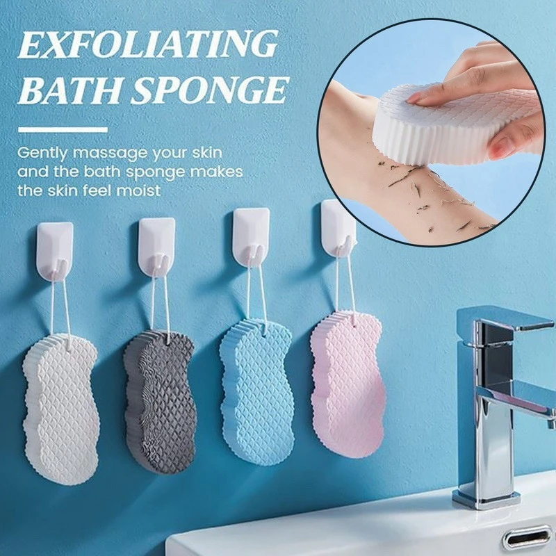  Esponja Exfoliante Soft Sponge Body Scrubber Bath Exfoliating Scrub Sponge Shower Brush Body Skin Cleaner Dead Skin Remover 