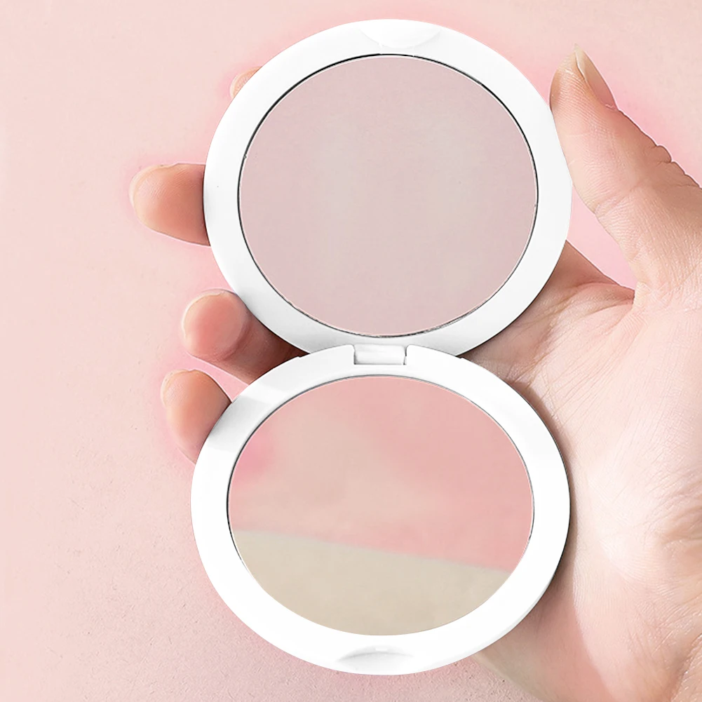 Portable Double Sided PS Makeup Mirror