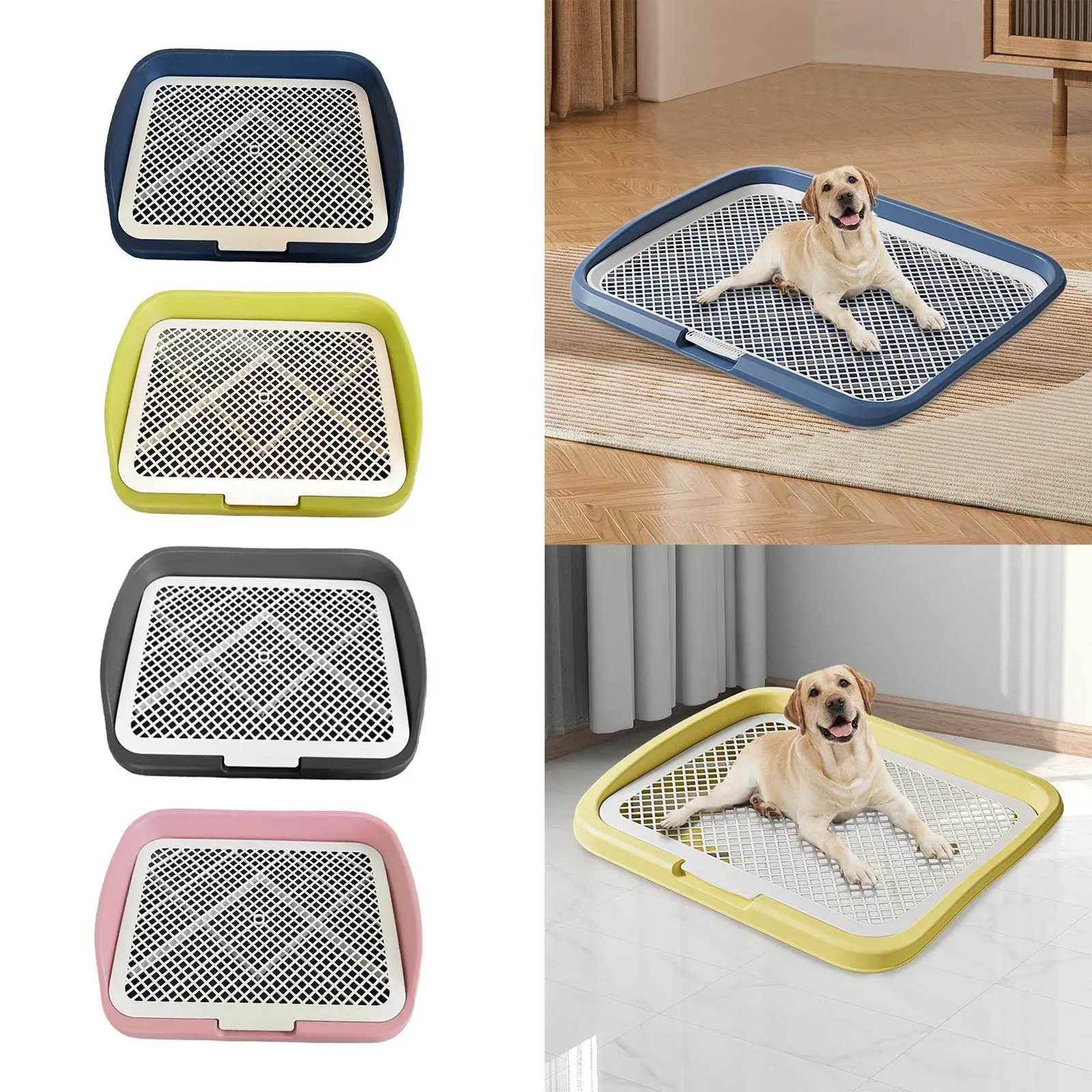 Dog Litter Box Training Tray Puppy Toilet Hygienic Box Made of Durable and Dog Litter Box Training Tray Puppy Toilet Hygienic Box Made of Durable and