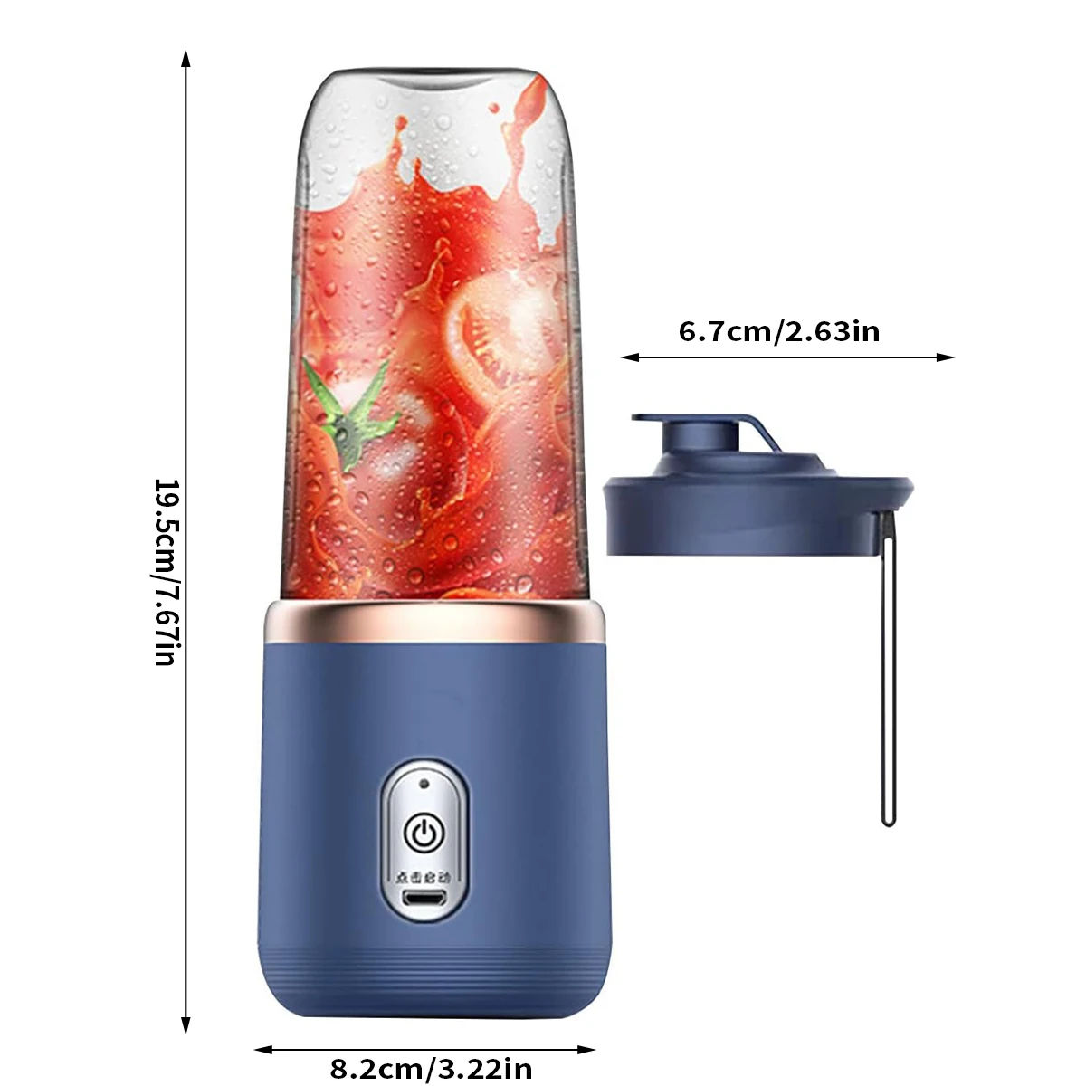 1PC juice mixer mini mixer 40W quick mixer cup rechargeable USB interface single or double cup 6