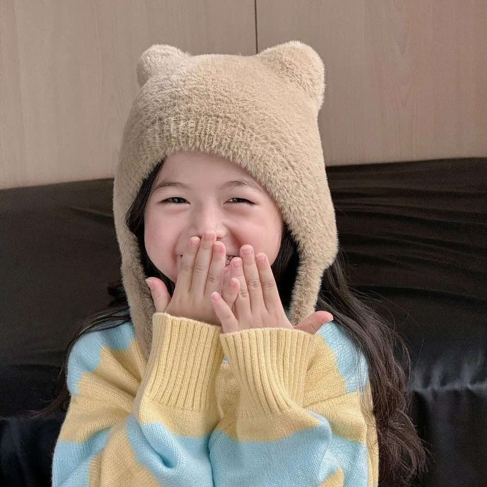 Kids Winter Hat Bear Ear Protection Cold Proof