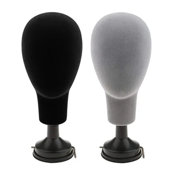 Testa di manichino modello Display piastra di Base parrucche Caps supporto per occhiali pratico floccaggio testa di schiuma modello cappello parrucca puntelli staffa