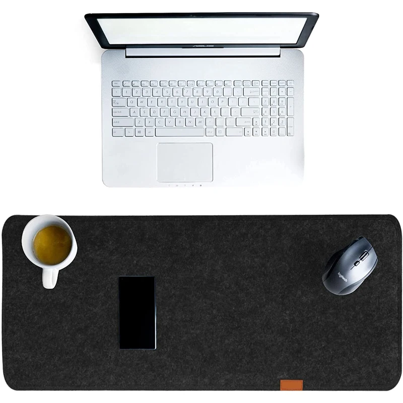 Large Felt Desk Pad Office Mat Keyboard Mouse Extra and Laptop Computer |