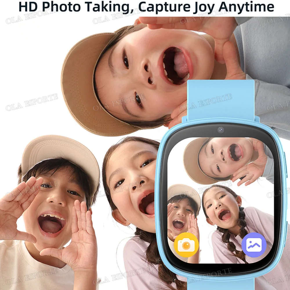 Smartwatch per bambini con schermo HD da 1,56'', fotocamera, 22 giochi interessanti, monitoraggio del sonno, sveglia, calcolatrice, orologio per bambini, idea regalo. - immagine 5