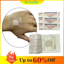 

10pcs 38*38mm Waterproof Band-Aid Cushion Adhesive Patch Plaster Wound Hemostasis Sticker First Aid Bandage Medical Gauze BT0265