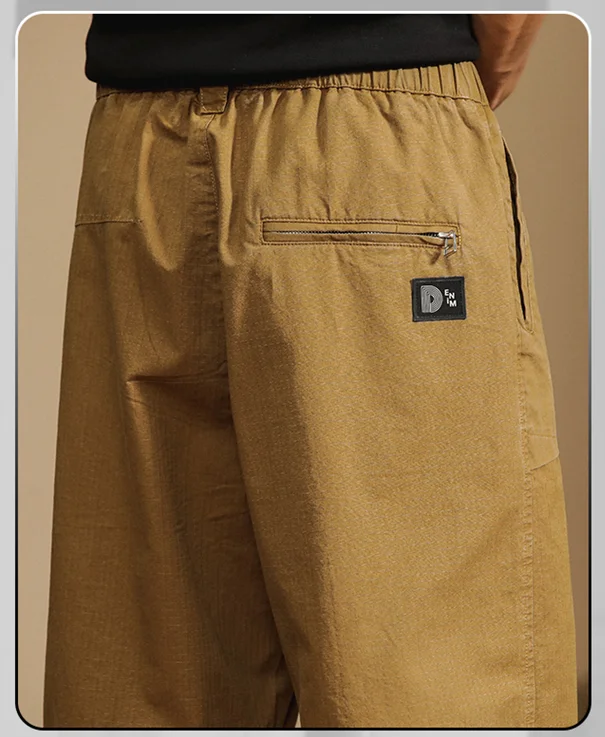 Men's spring and summer fashion brand American retro casual pants Japanese high sense wide leg straight overalls