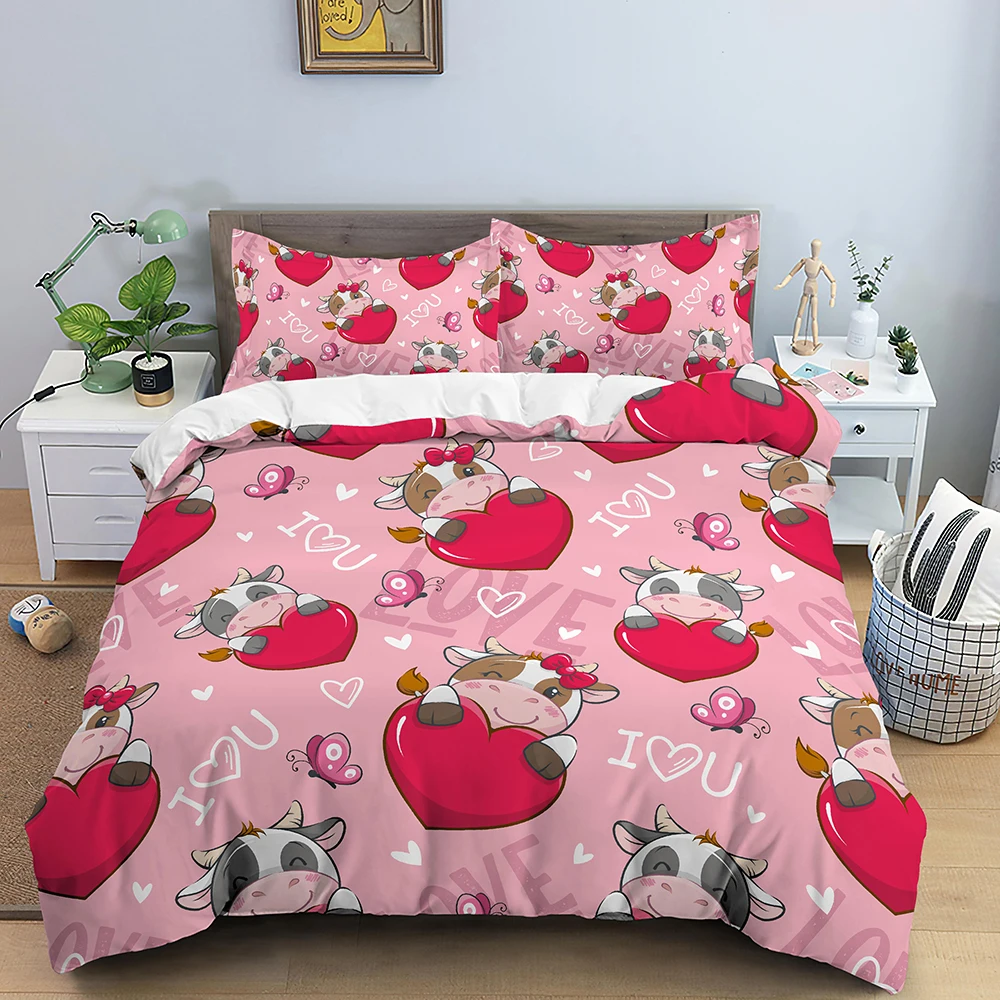 

Cute Animal Print Duvet Cover Twin Queen King Size Quilt Cover Soft Comfortable Bedding Set With Pillowcase Home Textiles