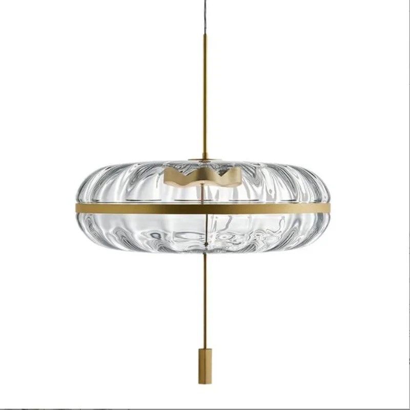 Jolie pendant light post-modern design lamp replica water ripple oval glass pendant light luxury dining room loft style light