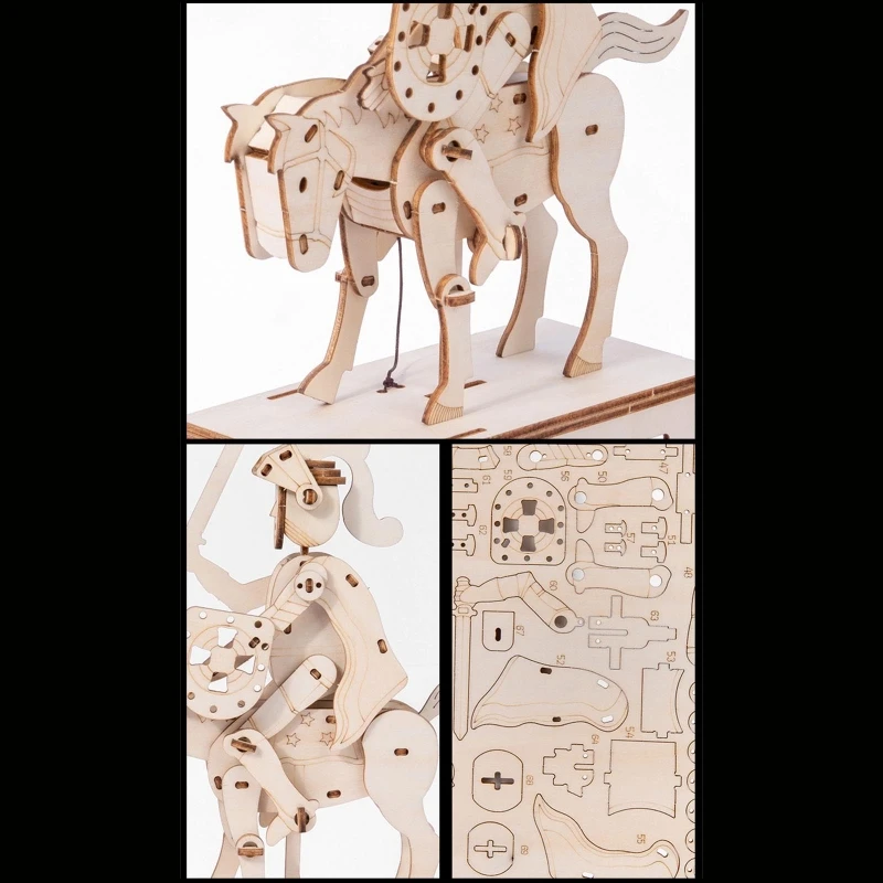 

127D Kids Funny 3D Wooden Puzzle Finger Training Portable Interactive Game