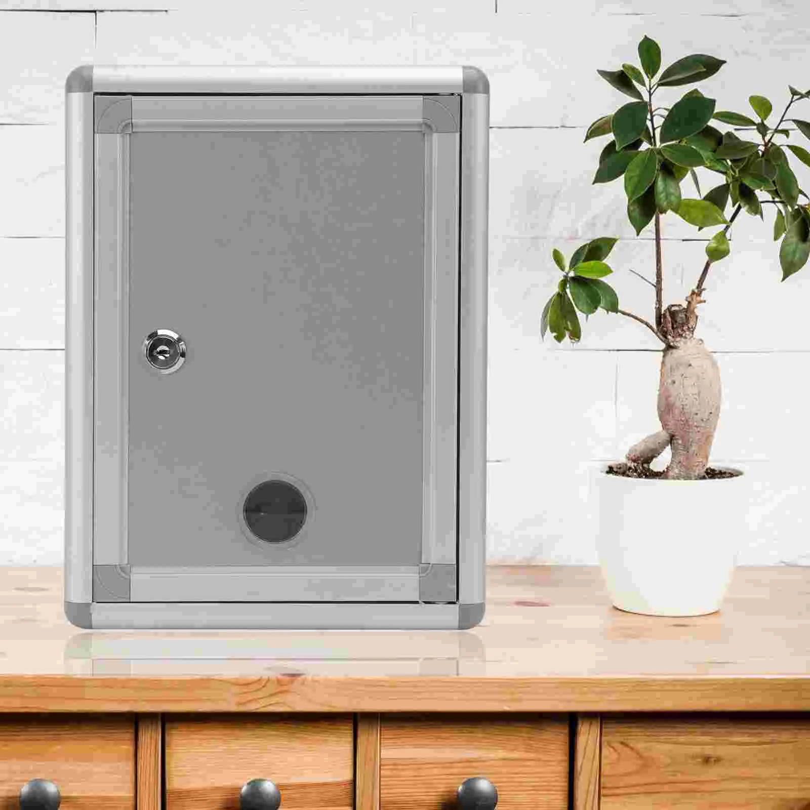 

Suggestion Box with Lock 1PC, Wall Mounted Complaint Mailbox Aluminium Alloy Box Box Key for Home Office Company- 20 x