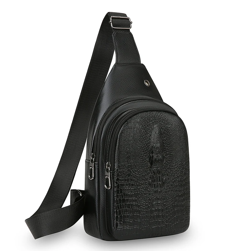 Men's single shoulder bag, crossbody bag, chest bag | Made from durable fabric for easy portability | Suitable for daily commuti