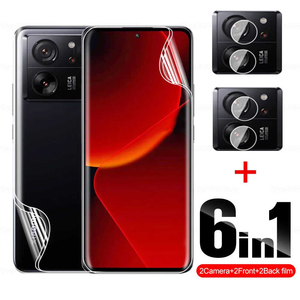 

6in1 Front Back Hydrogel Film For Xiaomi 13T pro Camera Lens Screen Protector xiami 13TPro Mi13T Xiaomi13T Pro mi13TPro Cover