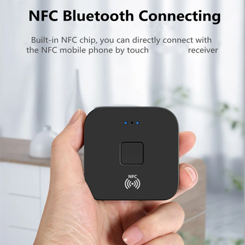 

For NFC Bluetooth 5.0 Audio Receiver 3.5Mm AUX RCA Stereo Hi-Fi Music Wireless Adapter For Car Home Speakers Easy Install