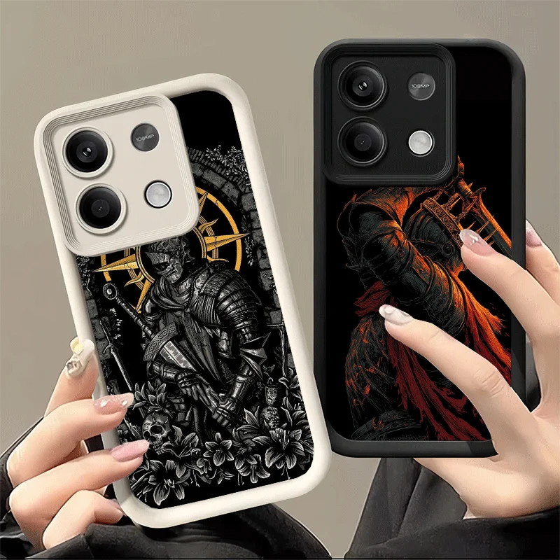 Elegant Dark Souls Gaming Silicone Phone Case - Soft Touch Protective Shell