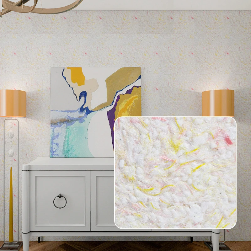 Ecological Wall Clothing Plant Fiber Paint Self-Brushing Wall Mud Living Room Decoration Instead Of Wallpaper Stickers