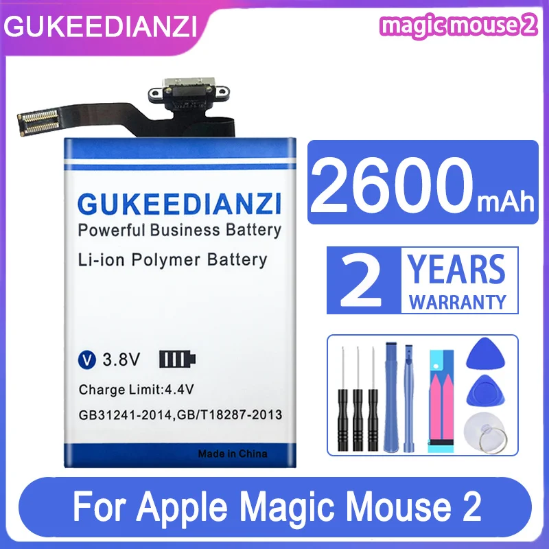 Gukeedianzi Batteria Di Ricambio 020-00633 A1672 020-00634 2600Mah Per Apple Magic Mouse 2 Mouse2 Wireless