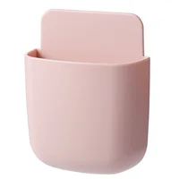 Wall Mounted Storage Box Mobile Phone Plug Holder Stand Rack Remote Control Storage Organizer Case For Air Conditioner TV 6