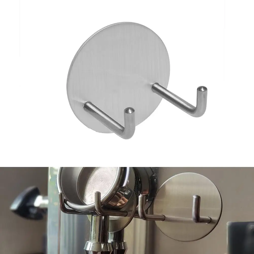

Coffee Handle Hook Wall-mounted Coffee Stand Stainless Steel Press Stand Handle Storage Rack Coffee Tools Accessories