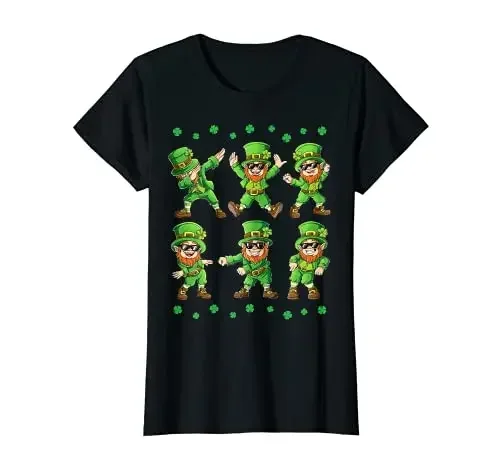 

Dancing Leprechauns St Patrick's Day T Shirt Boys Girls Men Women Dabbing T-Shirt Men Clothing Cotton Four Seasons Tees