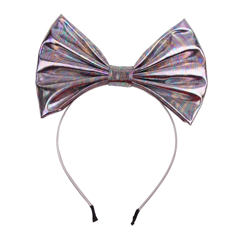 Modisches Meerjungfrauen-Stirnband für Kinder, Sommer, 7'' Metallische Große Schleife, Haarband, Mädchen-Festival-Party DIY Haaraccessoires – Detail 23