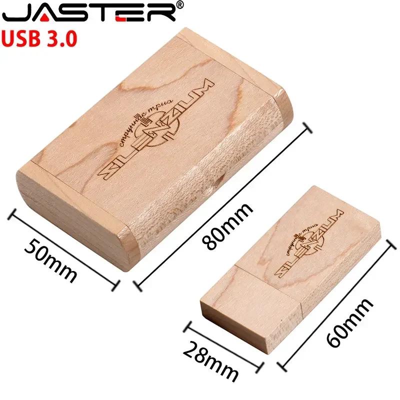 USB 3.0 플래시 드라이브 128GB 나무 고속 펜 드라이브 64GB 웨딩 사진 선물 상자 메모리 스틱 8GB 1개 무료 맞춤 로고