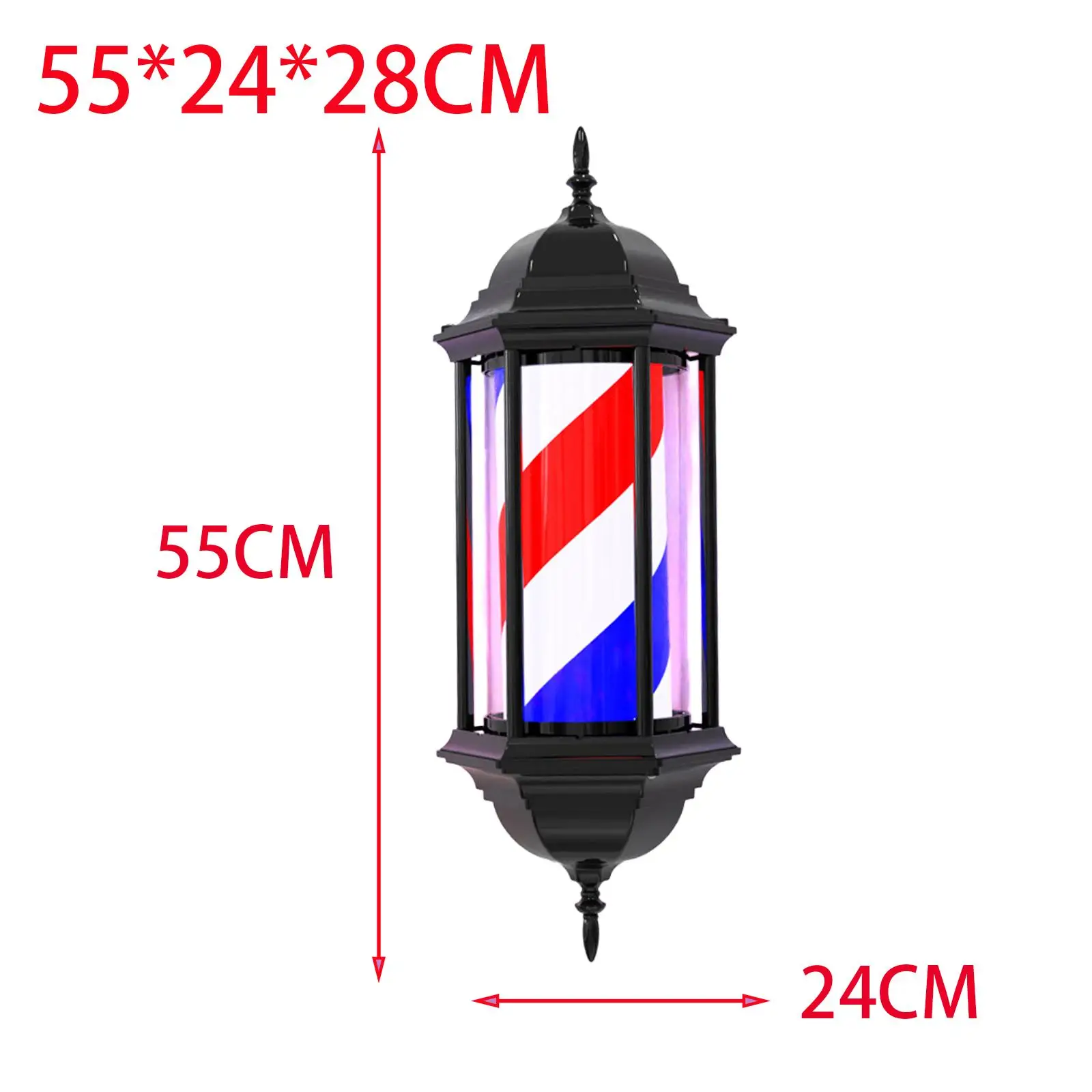 이발소 폴 LED 스트립 라이트, 방수 회전 헤어 살롱 오픈 사인, 이발소 폴, 실내 야외용