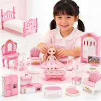 Ensemble de meubles pour maison de poupée, accessoires miniatures pour chambre, salon, salle de bain, cuisine, jouets de simulation pour la famille, cadeau 1