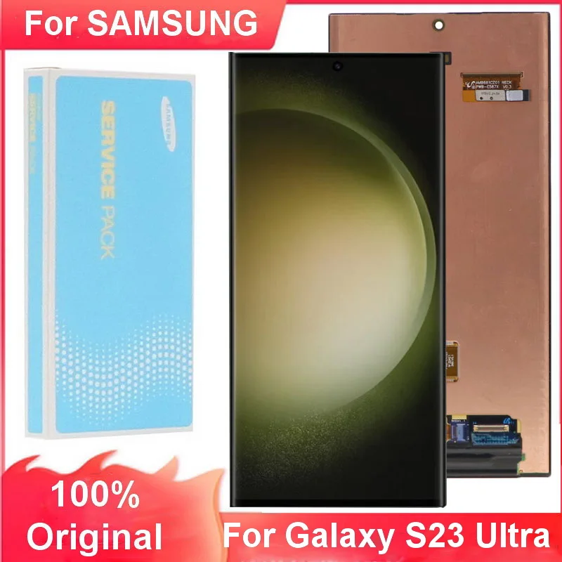 

Original For Samsung S23Ultra LCD Touch Screen Digitizer For Samsung Galaxy S23 Ultra 5G S918 S918B S918U Display with defects