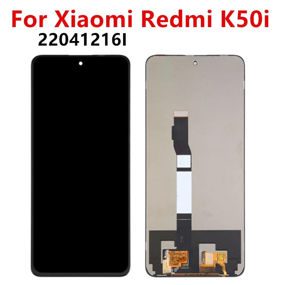 

LCD Display Touch Screen Replacement, Digitizer Assembly for Xiaomi Redmi K50i, 22041216I, 6.6"