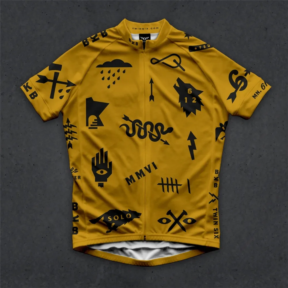 thumbnail image 1 of Camiseta de ciclismo Twin Six 6 para hombre, camiseta de verano para bicicleta de montaña, de secado rápido, con protección solar, sudadera estampada, uniforme de ciclismo y triatlón, 1 of 5