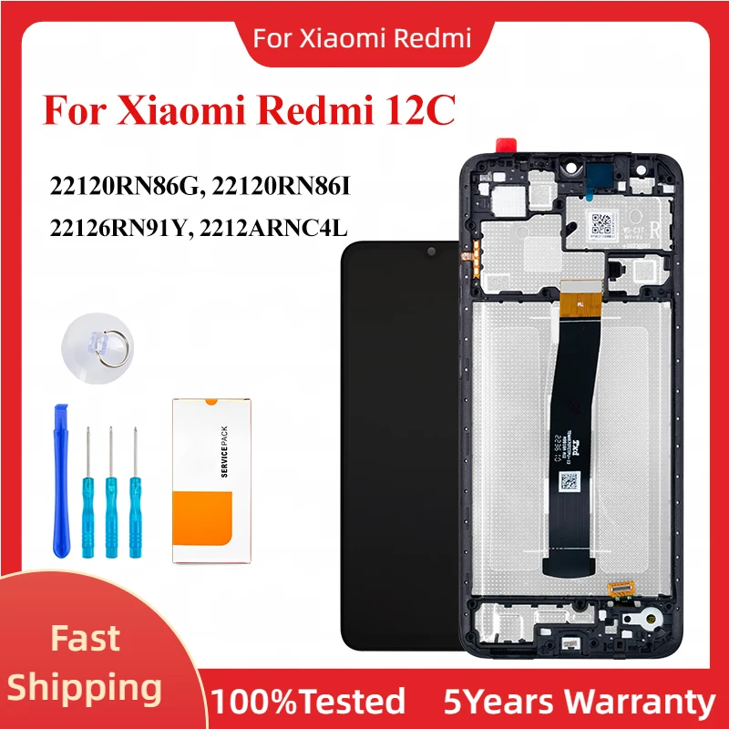 22120RN86G-22120RN86I-Original-LCD-For-Xiaomi-Redmi-12C-Display-Frame ...