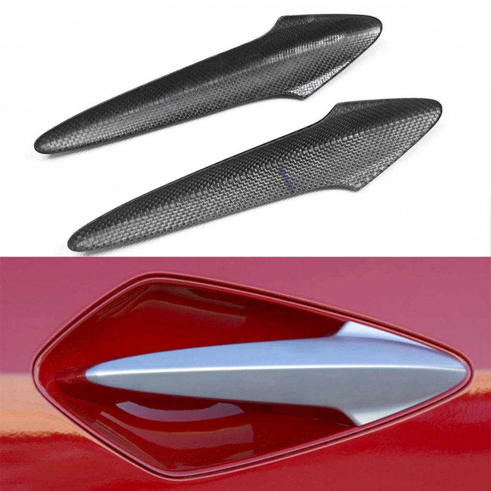 DryCarbonFiberDoorHandleDecorationForHondaEuropeanCIVICTYPER