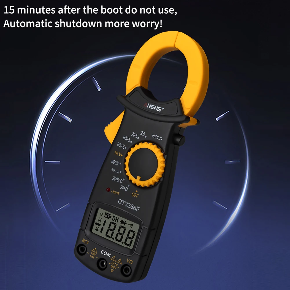 Description Picture 5 of itemPortable Clamp Meters Multimeter Digital Display Intelligent Ohmmeter Voltmeter Capacitance Resistance Electrical Tester