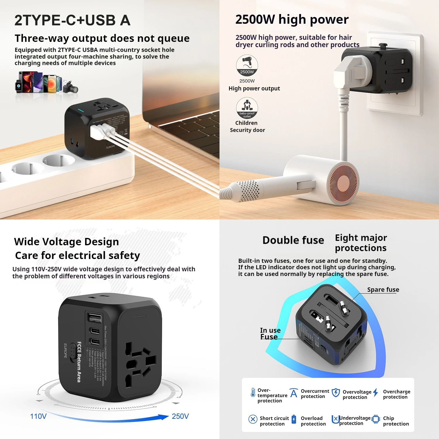 Travel Adapter in Use