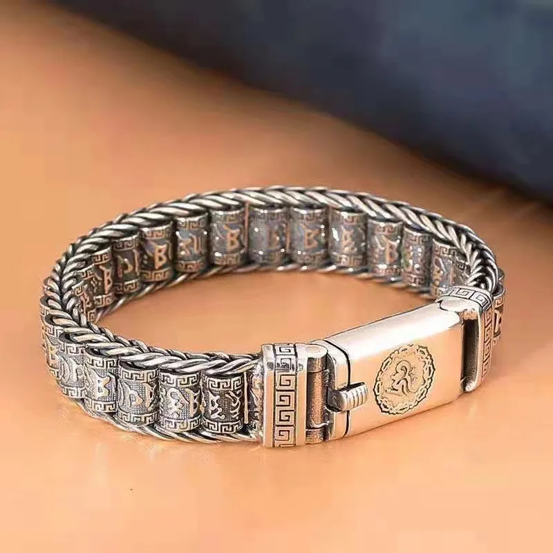 

Винтажный серебряный браслет с надписью «Six Word правда», Мужской Открытый браслет в стиле хип-хоп и панк, банкетные украшения, аксессуары