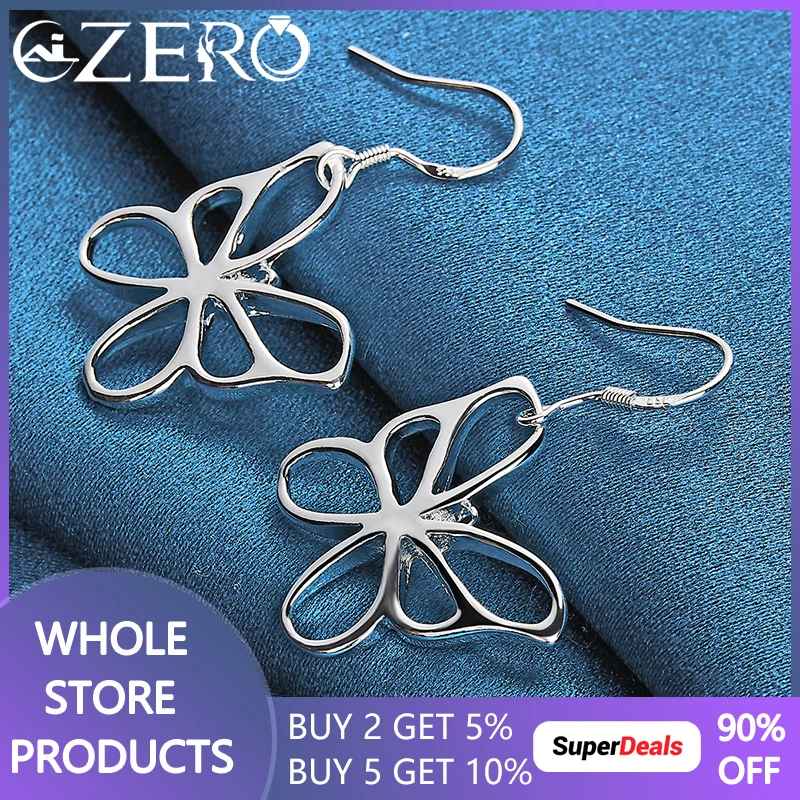 

ALIZERO 925 Sterling Silver Butterfly Drop Earrings For Women Wedding Engagement Party Fashion Charm Jewelry Birthday Gifts