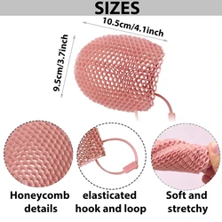 Exfoliating Shower Finger Caps - Honeycomb Design, Breathable & Odorless, Multi - Color Options (Pink)