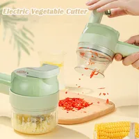 Electric Vegetable Cutter Set Handheld Wireless Garlic Masher Food Chopper Meat Grinder Machine Peel Slice Kitchen Accessories 2