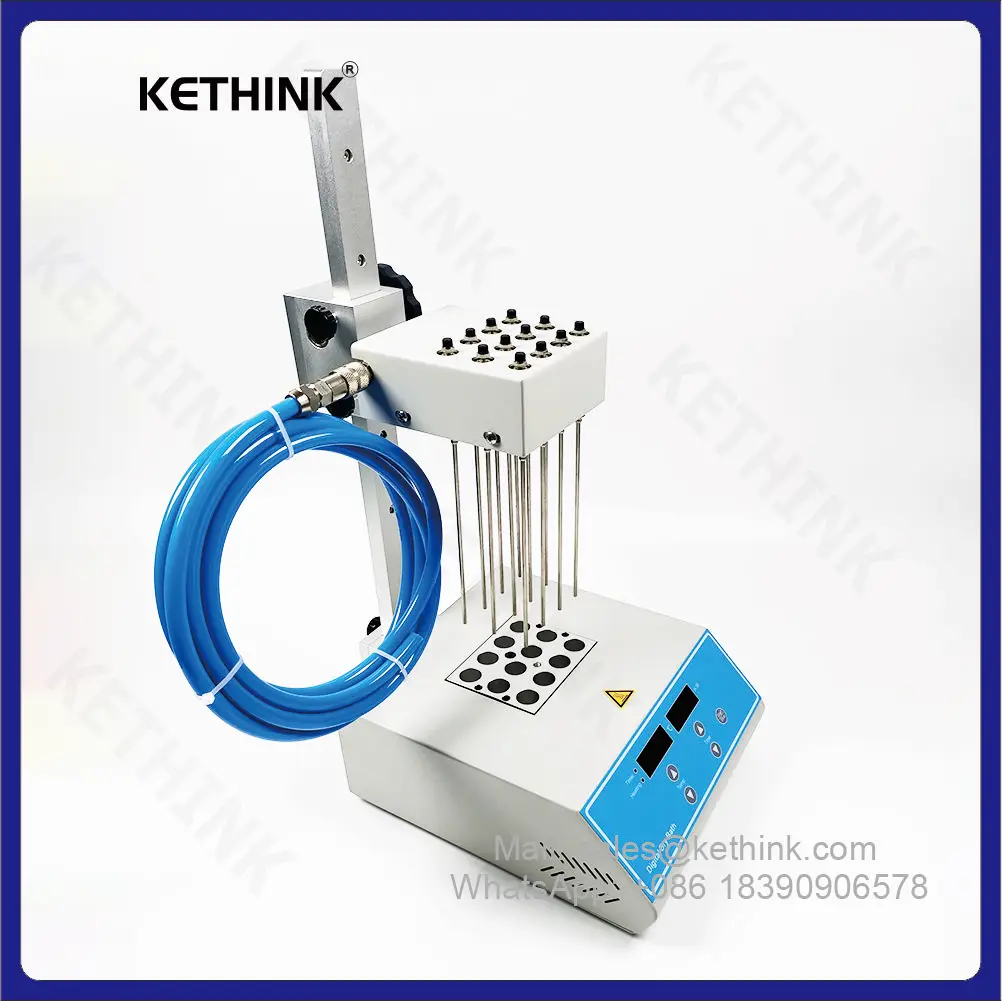 KETHINK 실험실 장치 KT-ND200-1, 휴대용 액체 샘플 농축 기계, 질소 샘플 농축 장치