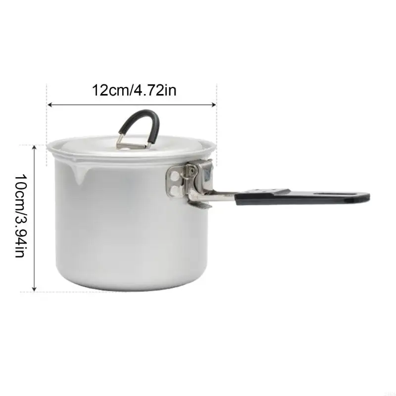 23GA Efficient Teas Kettle With Foldable Handle Portable Outdoor Kettle for Camping and Hiking with Space Saving Design