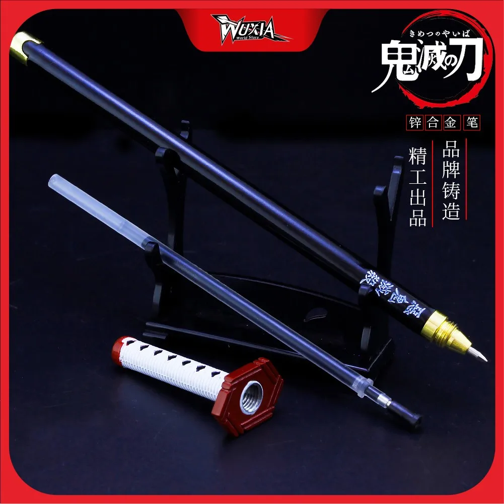 Demon Slayer Sword Tomioka Giyuu Carbon pen Alloy katana Sword Anime Weapon Model Gift for kids Anime peripherals Christmas gift 8cm valorant game peripherals weapon model keychain 2023 championship vandal keyrings toy sword cosplay kids toy gifts for boys