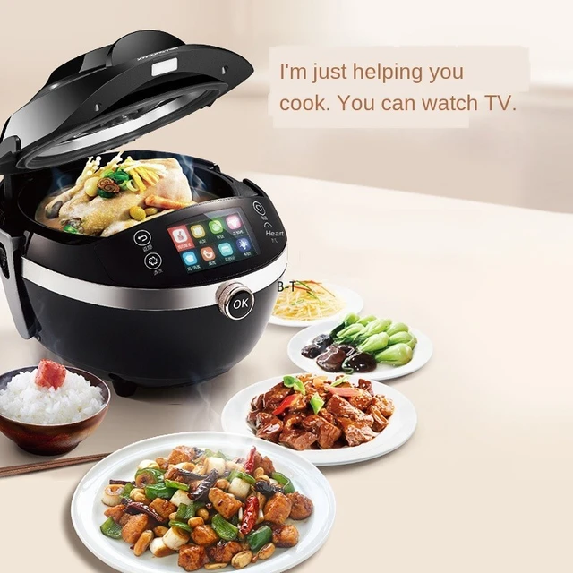 Automatic Cooking Machine 2.2L Large Capacity Lazy Cook Cooking Machine  Intelligent Smokeless Robot Home Cookings Machine