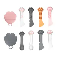 Pet Canned Spoon Adorable Lovely Paw Design Silicone Cat Food Can Lid Cover Spoon Jar Opener Puppy Feeding Food Scoop 1
